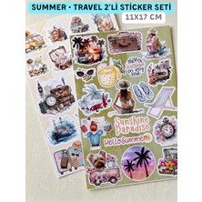 Empressco Whimsywhite Summer Travel 2’li Sticker Seti | Parlak, Yaz Tatili, Seyahat, Scrapbook, Journal ve Planlayıcı Stickerları - Fiyatı, Yorumları