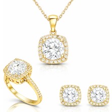 Gumush Gümüş Gold Kare Montür Kadın Set