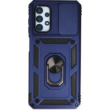 DS LLC Samsung Galaxy A23 4g Kılıf Pars Lens Yüzüklü Silikon - Lacivert