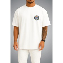 Bahriyeli Collection Oversize Tcg Karpaz Logo Cep Baskılı Unisex T-Shirt
