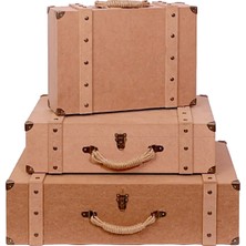 Empressco Buradadavar Hobi Ahşap Boyanabilir Ham Mdf Dekoratif Bavul 3