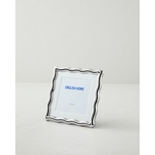 English Home Nola Metal Çerçeve 10X10 cm Silver Dalgalı Şekil ile Modern Tasarım