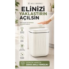 Eco Lounge Otomatik Açılıp Kapanan Kapak Sensörlü Çöp Kutusu 20 Litre Iç Hacim Geniş Büyük Boy