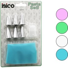 MiraLive 8pcs  Pasta Süsleme Seti  1AD-KREMA Torbası - 6AD-METAL + 1AD-PLASTİK Uç (4887)