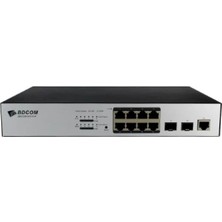 Bdcom S2500-8P2S 8 Port 10/100/1000 8 Port Poe 2 x Sfp 140W Layer 3 Yönetilebilir Rack Mount Swıtch