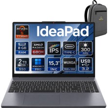 Lenovo Ideapad Slim 3 Amd Ryzen 5 7535HS 8gb 2tb SSD 15.3" WİN11PRO Taşınabilir Bilgisayar 83K7009ETROKA04