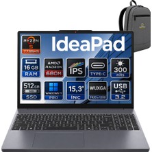 Lenovo Ideapad Slim 3 Amd Ryzen 5 7535HS 16GB 512GB SSD 15.3" WİN11PRO Taşınabilir Bilgisayar 83K7009ETROKA07