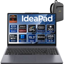Lenovo Ideapad Slim 3 Amd Ryzen 5 7535HS 40GB 512GB SSD 15.3" WİN11PRO Taşınabilir Bilgisayar 83K7009ETROKA22