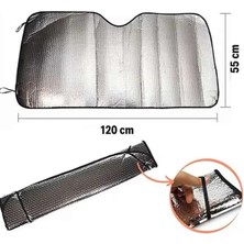 Erdo Ticaret Güneşlik Koruyucu Perde Metalize Oto Araç Araba Güneşliği Ön Cam Güneşliği