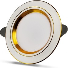 Pileli Store Eco Lounge Noas YL38 0520 Beyaz Kasa Gold Detaylı LED Spot 5W 3 Renkli