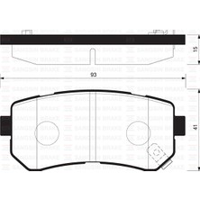 SANGSIN Almparca Arka Balata Accent Era 1.4 Gl-1.5 Crdi-1.6 Gls 05 Kia Rio 02 Kia Ceed 07 GDB3421-GDB3474