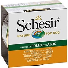Schesir Jelly Tavuk Fileto ve Aloe Vera Jöle Içinde Yetişkin Köpek Konservesi 150G