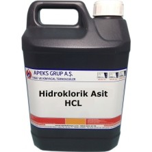 Apeks Hidroklorik Asit %30-32 5 kg Renksiz Açık Sarı Sıvı Endüstriyel Kullanım İçin