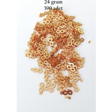 Asil Acar Home Oya Abiye Bileklik Kolye Pleksi Metalik Plastik Pul Altın Renk 24 Gram 390 Adet - BNC547