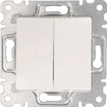 Pileli Store Beyaz Komütatör Anahtar Çerçevesiz - Priz ve Anahtar Için Uyumlu Çerçeve
