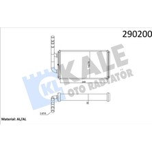Kale Almparca Kalorifer Radyatörü Transit 94-00 Mek Otom 244X145X47