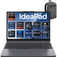 Lenovo Ideapad Slim 3 Amd Ryzen 5 7535HS 8gb 1tb SSD 15.3" WİN11PRO Taşınabilir Bilgisayar 83K7009ETROKA03