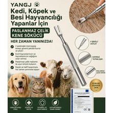 Yanglıang Tekli Paket Paslanmaz Çelik Köpek Kene Çıkarıcı - Kolay Tutuşlu - Paslanmaz Çelik
