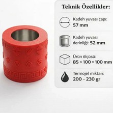 Mottopi Tek Kadeh Ehlikeyf Kilim Motifli Termojelli Soğutucu, Paslanmaz Çelik,Kilim Desenli Kırmızı