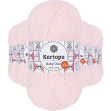 Asil Acar Home 5 Adet Baby One Tüylenmeyen El Örgü Ipi Yünü Bebe Pembe K255 - Kartopu Mudanis