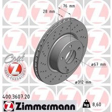 Zimmermann Almparca Fren Diski Ön Mercedes S-Class W220 98 05