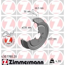 Zimmermann Almparca Arka Kampana Astra G 98 09 Combo C 01 11 Astra F Sw 91 98 230X265X57X69X4DL 93189219