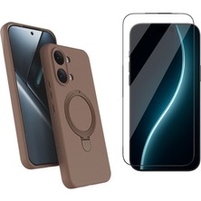 Tekno Grup Xiaomi Poco X8 Pro Max Kılıf M-Safe Şarj Özellikli Standlı Samara Kapak-Desert Gold + Cam Ekran Koruyucu