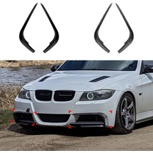 Ramm Bmw E90 E91 Ön Tampon Bıçağı Sağ+Sol - Parlak Karbon -  E90 Pre-Facelift M-Tech 2005-2008