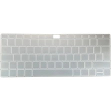 SyncCase Huawei Matebook D15 Şeffaf Silikon Klavye Koruyucu Eu-Iso Enter Uyumlu Toz Sıvı Koruma Klavye Kılıf