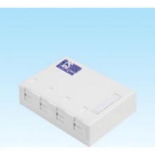 HCS 4 Port Sıva Üstü Priz Kutusu, Toz Kapaklı, Boş