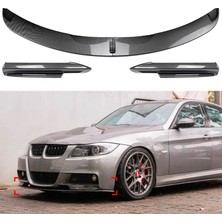 Ramm Bmw E90 M-Tech Ön Tampon Lipi + Flap Seti - Parlak Karbon - E90 M-Tech 2005-2008