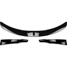 Ramm Bmw E90 Lcı M-Tech Ön Tampon Lipi + Flap Seti - Piano Black - E90 Lcı M-Tech 2009-2012