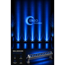 Enso Tasarım 12W 35 cm Mavi LED Wallwasher Dış Cephe Duvar Cami Bahçe Aydınlatma