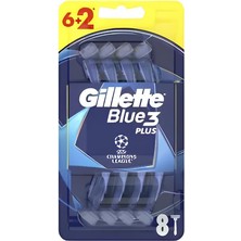Gillette Blue3 Plus Tıraş Bıçağı 6+2 Li