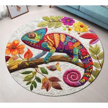 Vivense Renkli Bukalemun Dokuma Taban Halı, 559 Yng, 120X120 cm