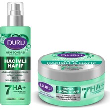 Duru Nem Bombası Saç Bakım Maskesi ve Sprey Serum 200 ml Hacimli Hafif 2 Li Set