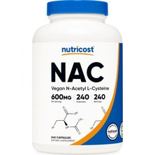 Nutricost N-Acetyl L-Cysteine Nac 600MG 240 Vegetarian Caps