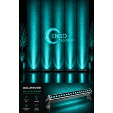 Enso Tasarım 18W 50 cm Turkuaz LED Wallwasher Dış Cephe Duvar Cami Bahçe Aydınlatma