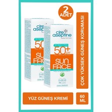 Cire Aseptine Yüz Güneş Koruyucu Krem SPF50+ 60 ml 2 Adet