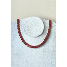 c-bhadu naturel 8 mm Çilek Kuvars Doğaltaş Kolye