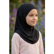 Kız Çocuk Hazır Tesettür Eşarp – Pratik Geçmeli Hijab | Esnek Viskon Kumaş Günlük & Namaz Başörtü