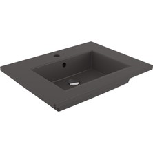 Bocchı Milano Etejerli Lavabo 60 cm (Mat Antrasit)