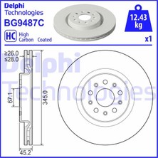 Delphi Almparca Fren Diski Tekli Paket - Boyali. Delikli Ön Maserati Ghibli.quattroporte 03/2013