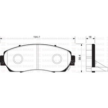 SANGSIN Almparca Ön Balata Disk Honda Cr-V 15 Üstten Delikli