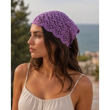 Talin Handmade Organik Ip Örgü Çok Amaçlı Bandana Büstiyer – Bağlamalı Crop, Bikini Üstü Şalı ve Saç Aksesuarı