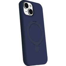 Sayemons iPhone 15 Plus Regal Magsafe Standlı Kapak - Lacivert