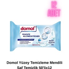 Domol Islak Temizlik Bezi Çok Amaçlı Ferahlık 50\'li 12\'li