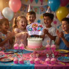 Dodomar PAW Patrol Skye Cake Topper Set Pasta Kürdanı Cupcake Kabı Doğum Günü Parti Süsü