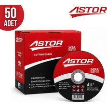 Astor Metal Kesici Taş 115X1X22.2 mm Inox Kesmetaşı - 50 Adet