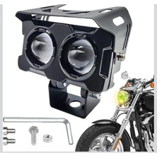 Astraled 1 Adet Çift Mercek Renk Sarı Beyaz 60 Watt Motosiklet Atv Off Road LED Lamba